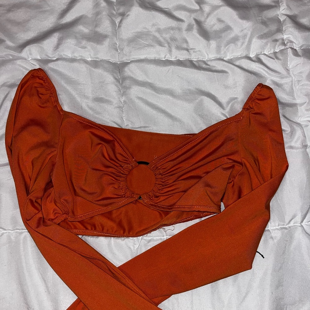 Shein Orange Going Out Top